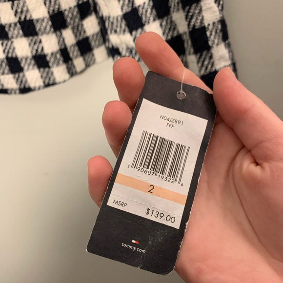 Tommy Hilfiger Size 2 Professional Checkered Black and White Suit Blazer - Picture 4 of 4